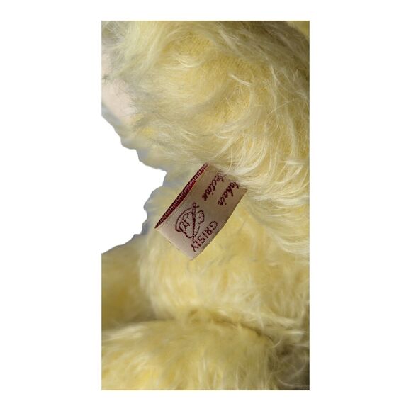 VTG 80s Yellow Mohair Grisly Teddy Bear from Germany And Bartons Creek Bear 13" - Picture 7 of 8